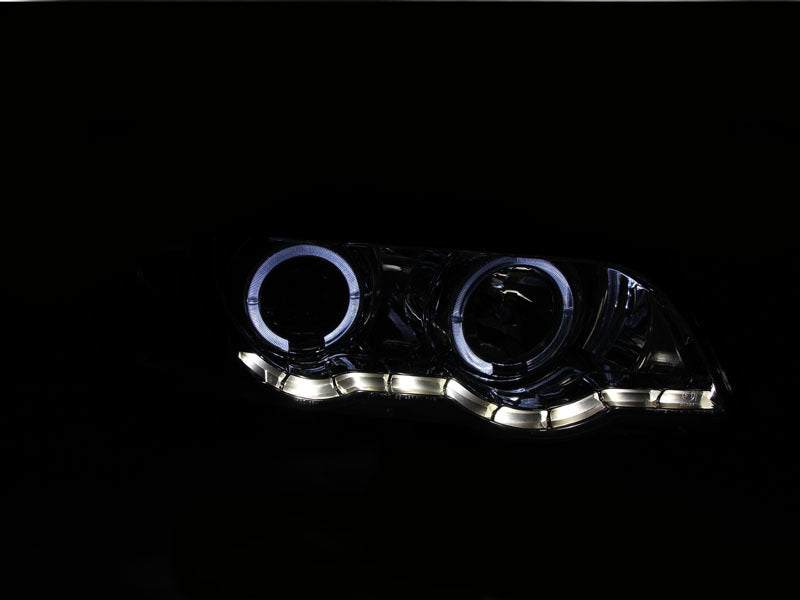 ANZO 2000-2003 BMW X5 Projector Headlights w/ Halo Chrome-SR1 Performance