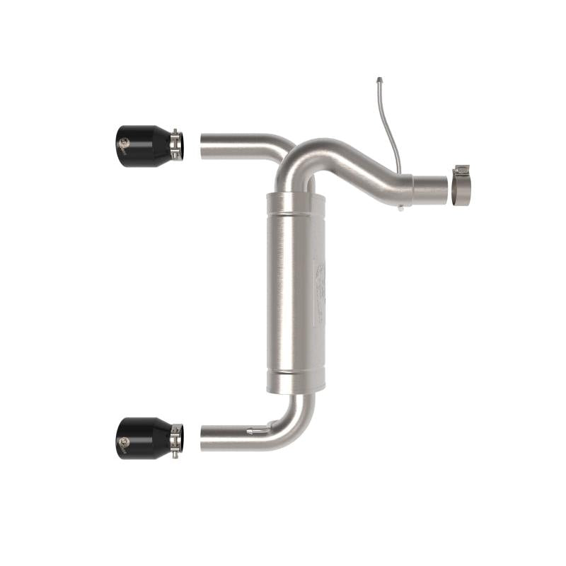aFe Vulcan 3in 304 SS Axle-Back Exhaust 2021 Ford Bronco L4-2.3L (t)/V6-2.7L (tt) w/ Black Tips-SR1 Performance