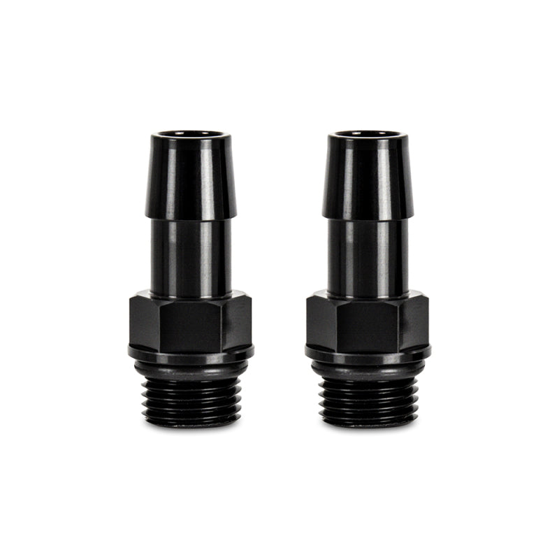 Mishimoto 16X1.5 TO 1/2in. Hose Barb Aluminum Fittings (Pack of 2)-SR1 Performance