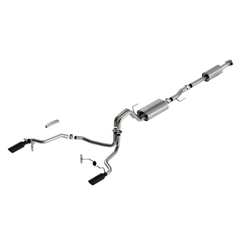 Borla F-150 2021 3.3L CC SB EC STB XL/XLT/Lariat/KR/Plnm/LTD 3/2.25 SRE Cat-Back ATAK Black CHR Tips-SR1 Performance