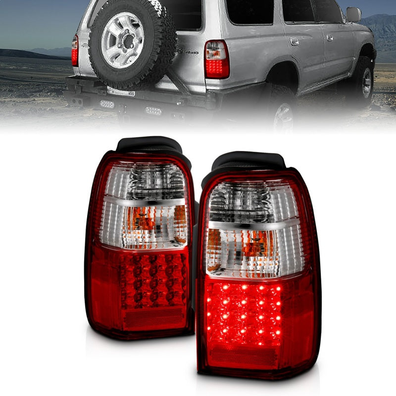 ANZO 2001-2002 Toyota 4 Runner LED Taillights Red/Clear-SR1 Performance
