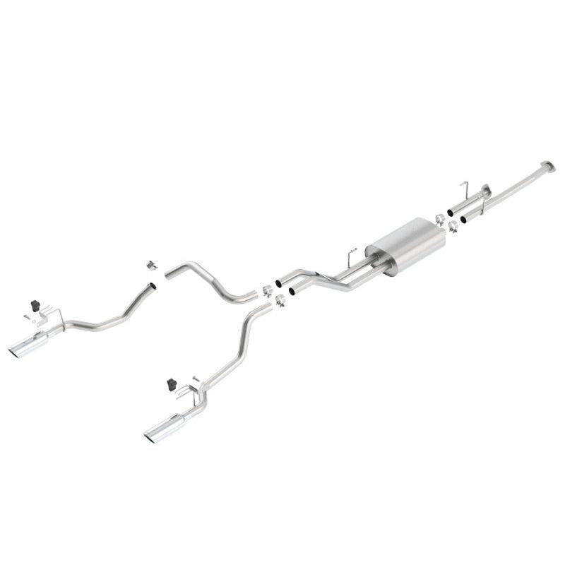 Borla 14-15 Toyota Tundra 4.6L/5.7L Crew Max SB DC SB Touring Cat Back Exhaust Dual Split Rear Exit-SR1 Performance