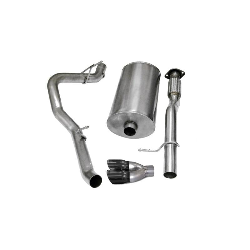 Corsa 2007-2009 Chevrolet Avalanche 6.0L V8 3in Cat-Back Single Side w Twin 4in Black Pro-SeriesTips-SR1 Performance