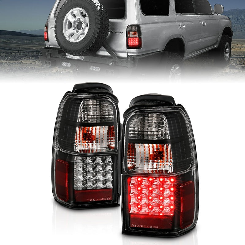 ANZO 2001-2002 Toyota 4 Runner LED Taillights Black-SR1 Performance
