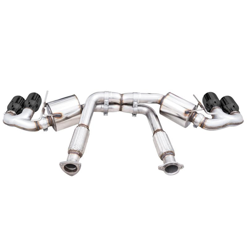 AWE Tuning 2020 Chevrolet Corvette (C8) Touring Edition Exhaust - Quad Diamond Black Tips-SR1 Performance