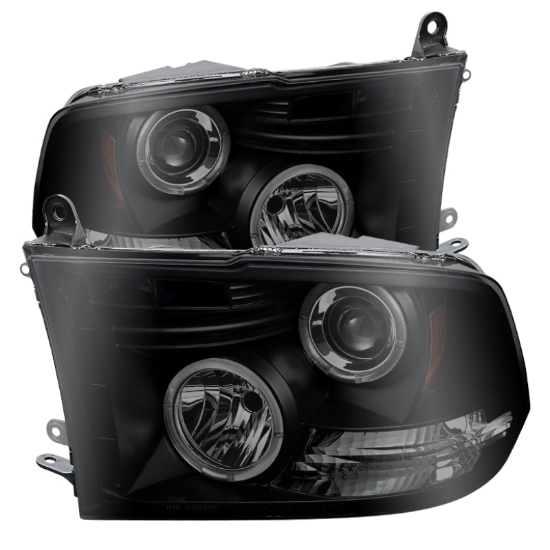 Spyder Dodge Ram 1500 09-14 Projector Headlights Halogen- LED Halo LED - Blk Smke PRO-YD-DR09-HL-BSM-SR1 Performance