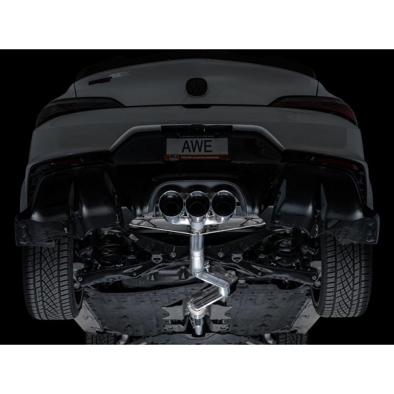 AWE Tuning 2024 Acura Integra Type S DE5 FWD Track Edition Exhaust w/ Triple Chrome Silver Tips-SR1 Performance