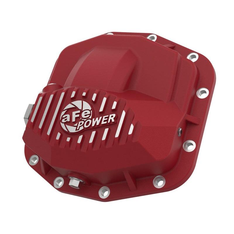 aFe Power Pro Series Front Differential Cover Red w/Machined Fins 18-19 Jeep JL (Dana M210)-SR1 Performance