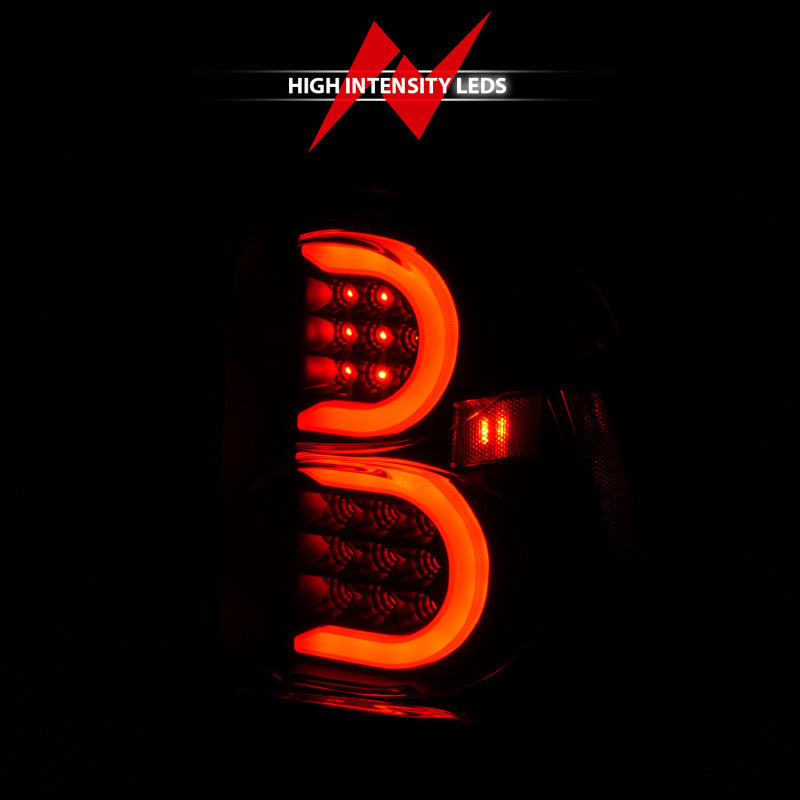 ANZO 2002-2009 Chevrolet Trailblazer LED Tail Lights w/ Light Bar Black Housing Clear Lens-SR1 Performance