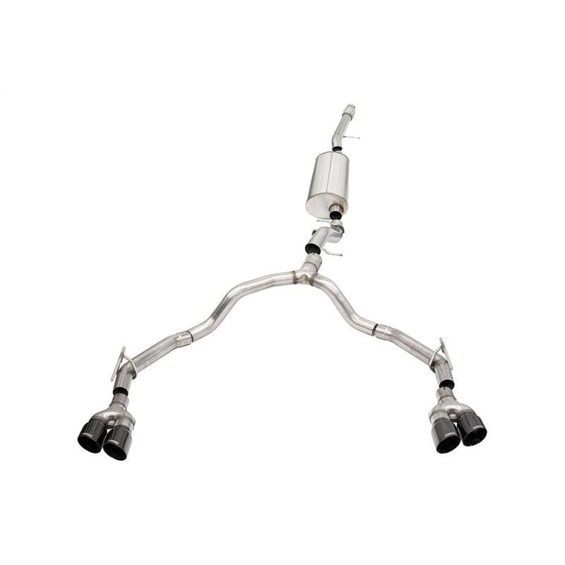 Corsa 2021-2023 Suburban / Yukon XL 6.2L 4WD Dual Rear 3in to 2.75in Sport Cat-Back DW 4in BLK Tips-SR1 Performance