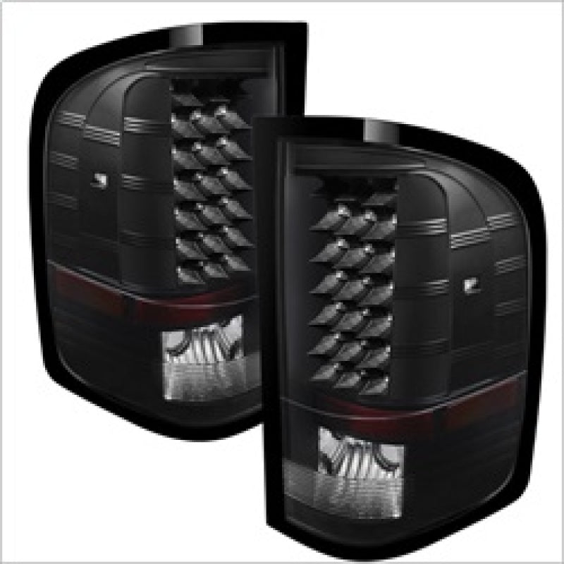 Xtune Chevy Silverado 07-13 LED Tail Lights Black ALT-JH-CS07-LED-BK-SR1 Performance