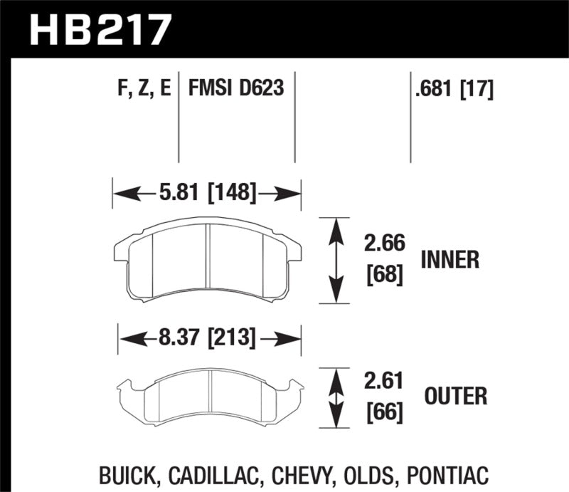 Hawk HPS Street Brake Pads-SR1 Performance