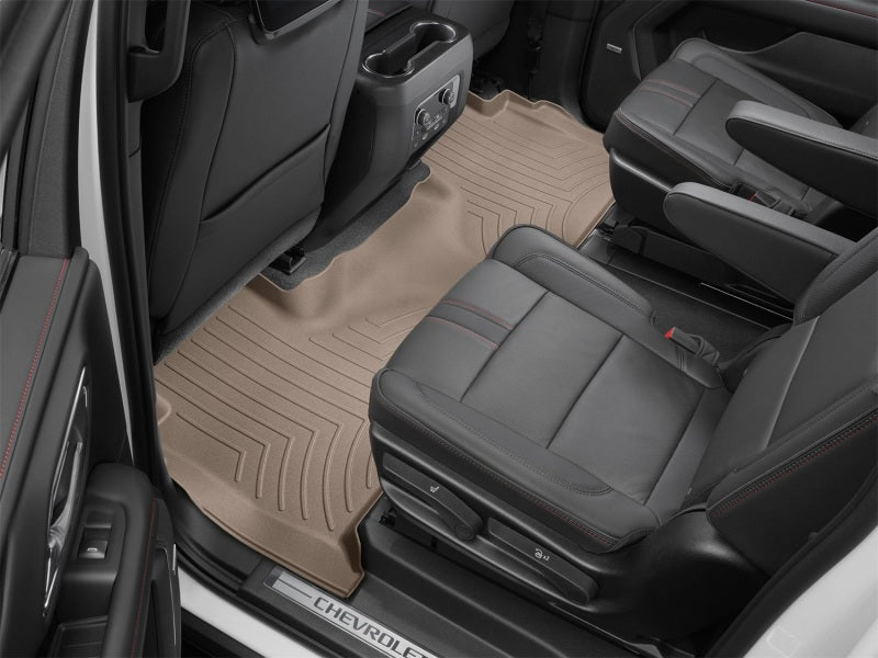 WeatherTech DigitalFit Rear FloorLiner for 2021 Chevrolet Tahoe and Suburban in Tan