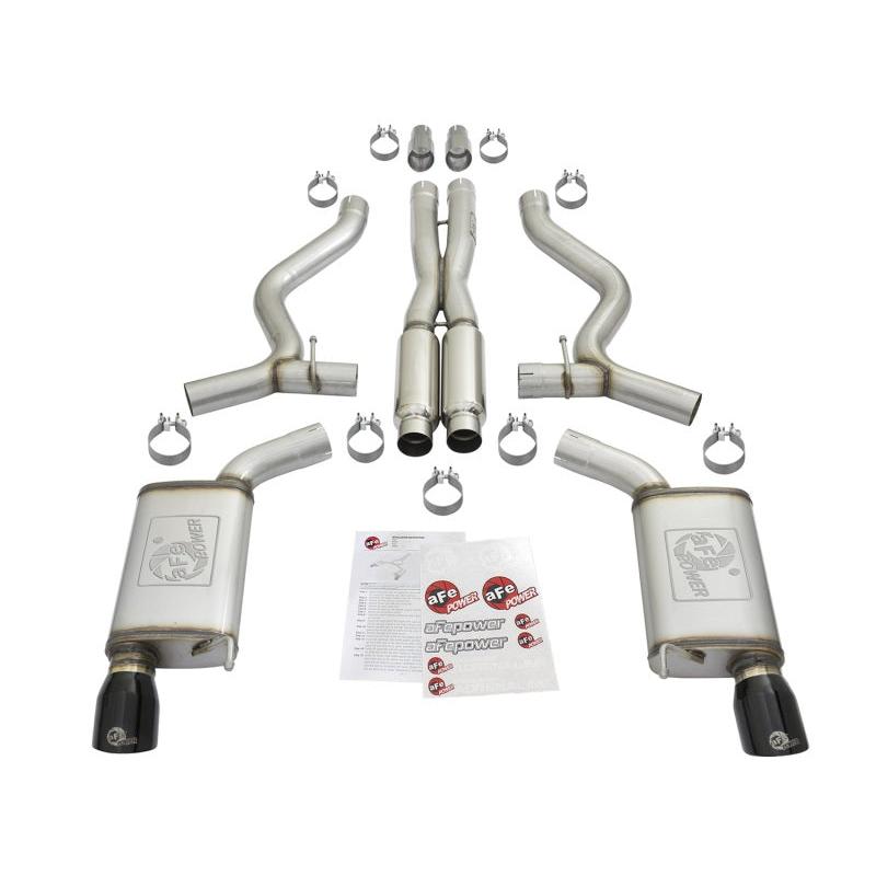 aFe MACHForce XP 3in 304 SS Loud Tone Cat-Back w/ Black Tips 15-17 Ford Mustang V6-3.7L/V8-5.0L-SR1 Performance