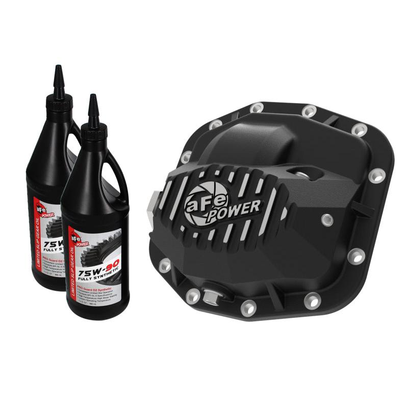 aFe 18-23 Jeep Wrangler JL Pro Series (Dana M186) Front Diff Cover w/ Oil - Black-SR1 Performance