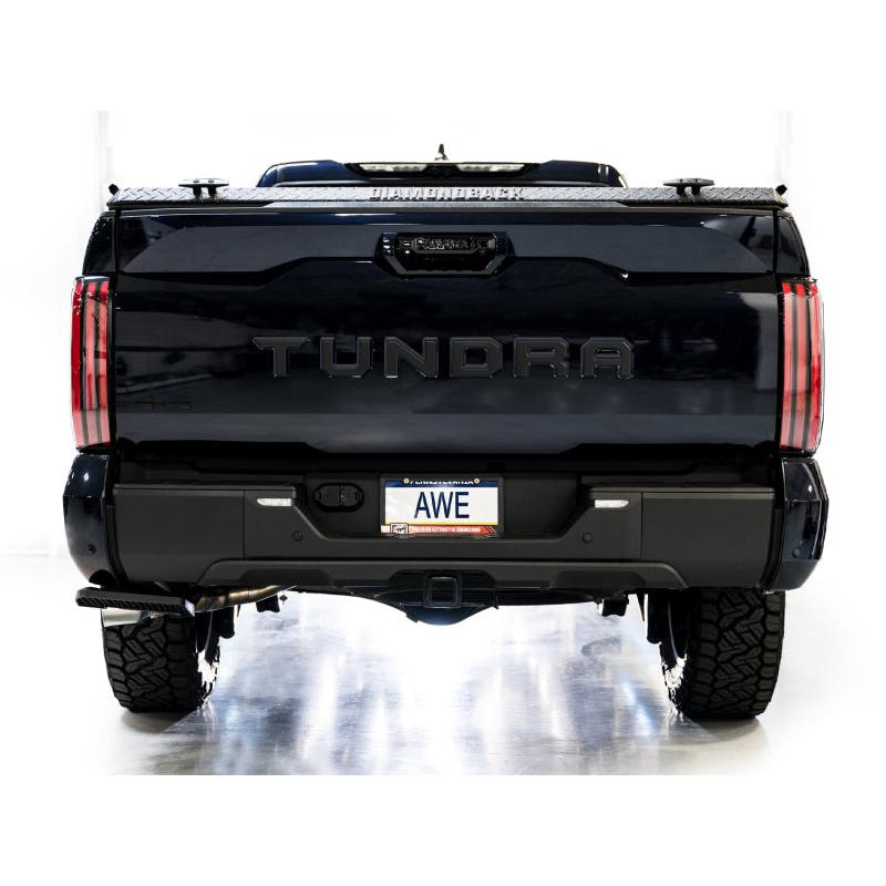AWE 0FG Exhaust for 3rd Gen Toyota Tundra - Dual Chrome Silver Tips-SR1 Performance