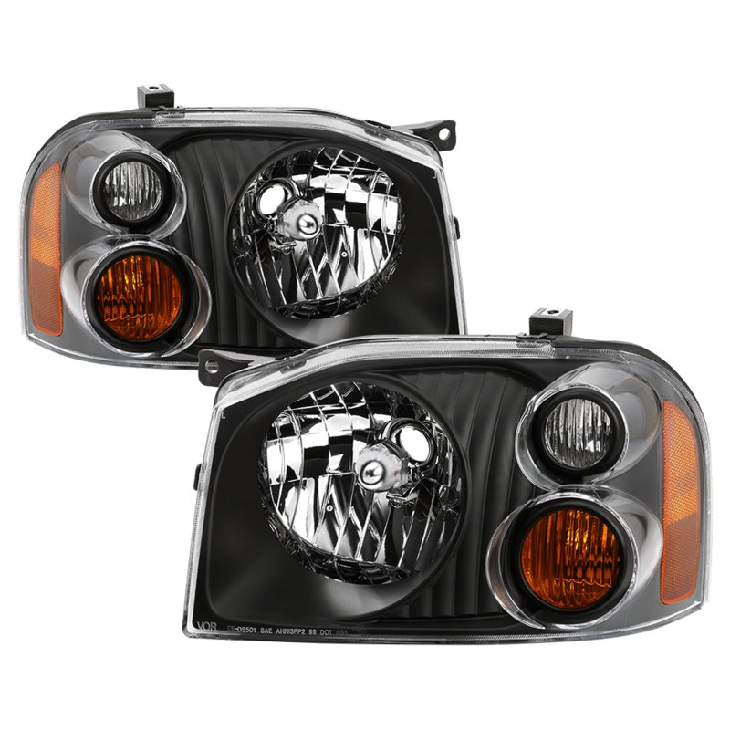 xTune 01-04 Nissan Frontier OEM Headlights - Black (HD-JH-NF01-AM-BK)-SR1 Performance