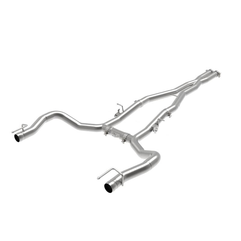 aFe MACH Force-Xp 3in 304 SS Cat-Back Exhaust 15-20 Dodge Charger Hellcat V8-6.2L/6.4L w/o Muffler-SR1 Performance