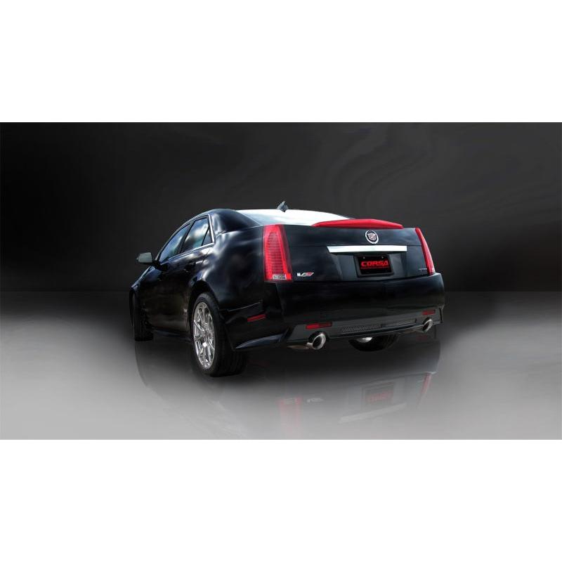 Corsa 2009-2014 Cadillac CTS Sedan V 6.2L V8 Polished Sport Axle-Back Exhaust-SR1 Performance