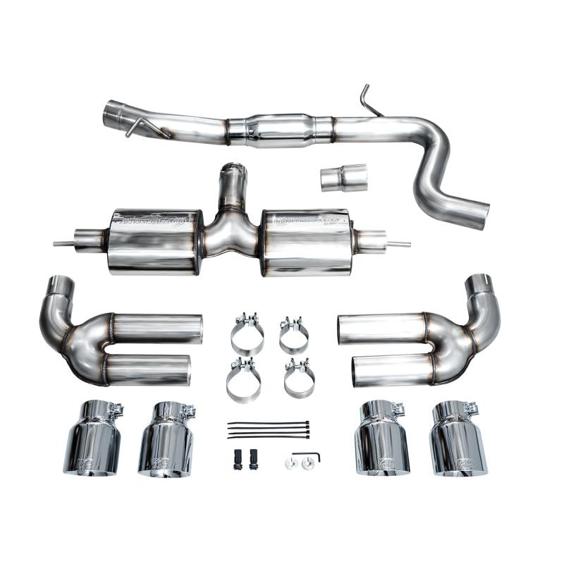 AWE 22-24 Audi 8Y S3 Touring Edition Exhaust - Chrome Silver Tips-SR1 Performance