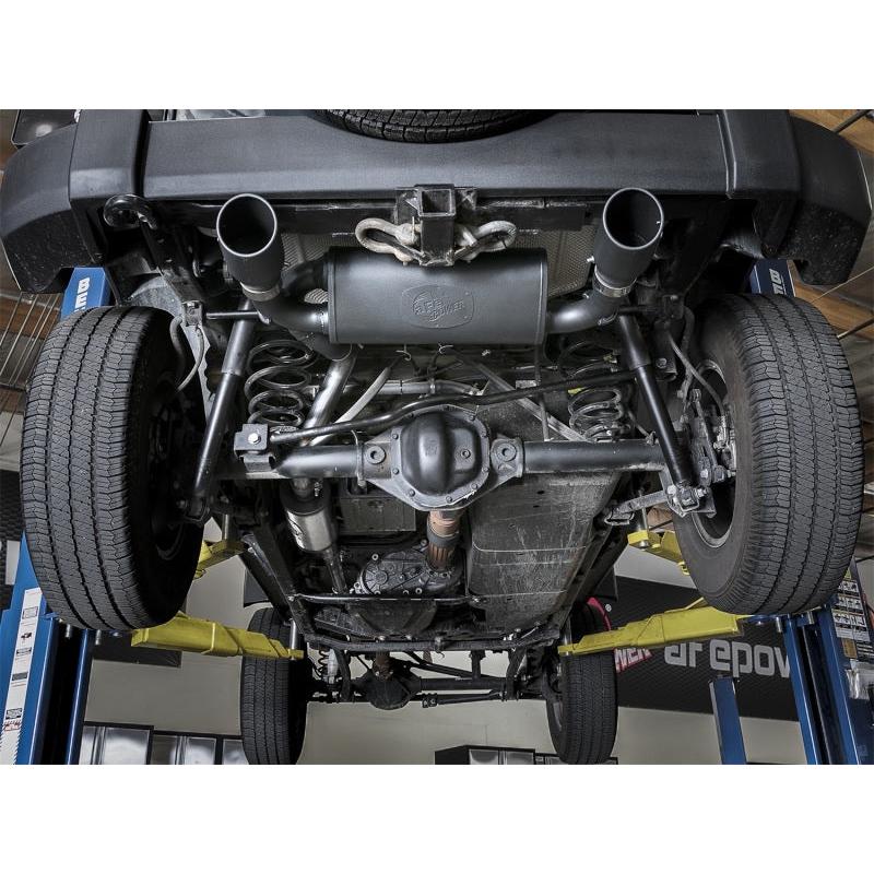 aFe Rebel Series 2.5in 409 SS Cat-Back Exhaust w/ Black Tips 2007+ Jeep Wrangler (JK) V6 3.6L/3.8L-SR1 Performance