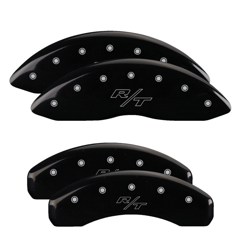 MGP 4 Caliper Covers Engraved Front & Rear Vintage Style/RT Black finish silver-SR1 Performance