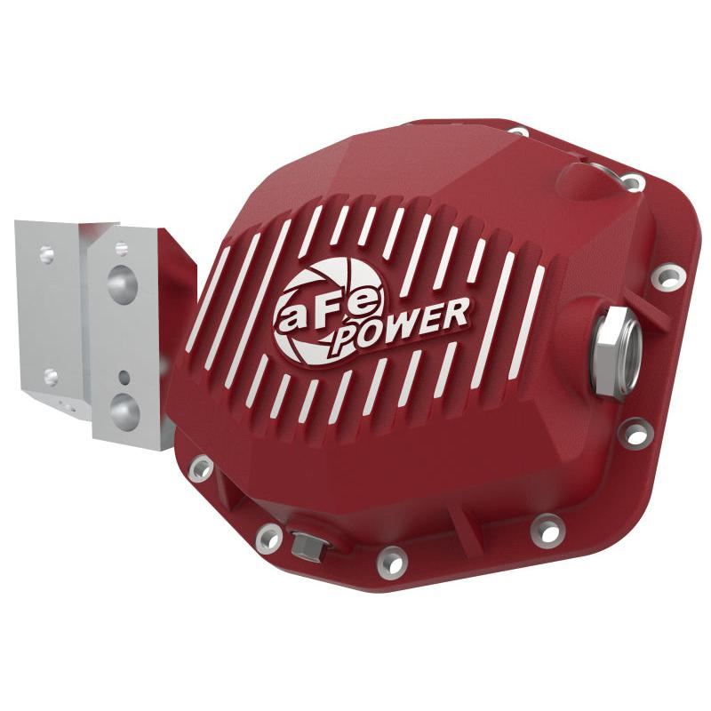 aFe 20-23 Jeep Gladiator JT (Dana M220) Pro Series Rear Differential Cover Red w/ Machined Fins-SR1 Performance