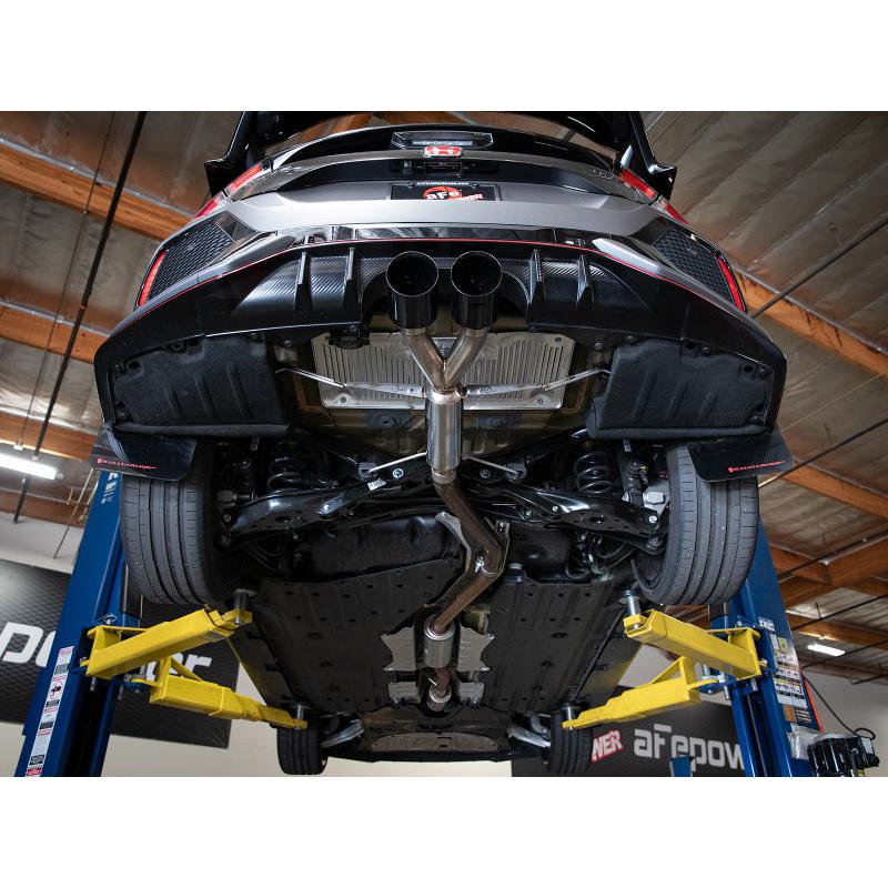 aFe Takeda 2.5in 304SS Axle-Back Exhaust System 17-19 Honda Civic Type R L4-2.0L (t) - Black Tip-SR1 Performance