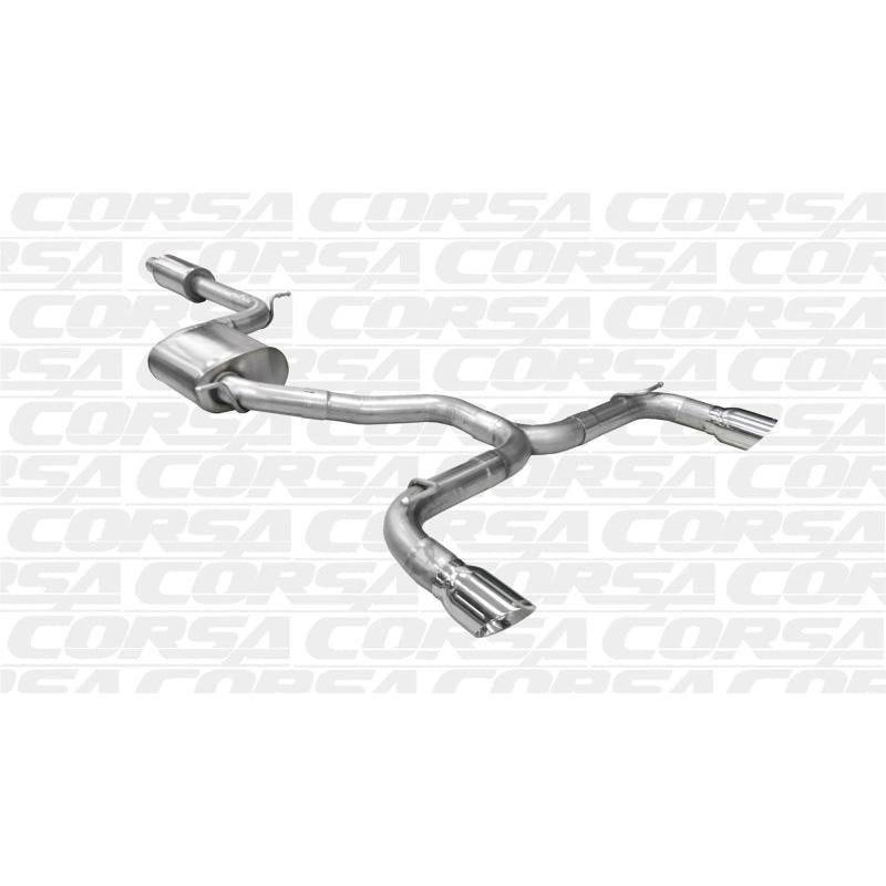 Corsa 2014-2016 Volkswagen GTI Mk7 Polished Sport 3.0in Cat-Back Dual Rear Exit-SR1 Performance