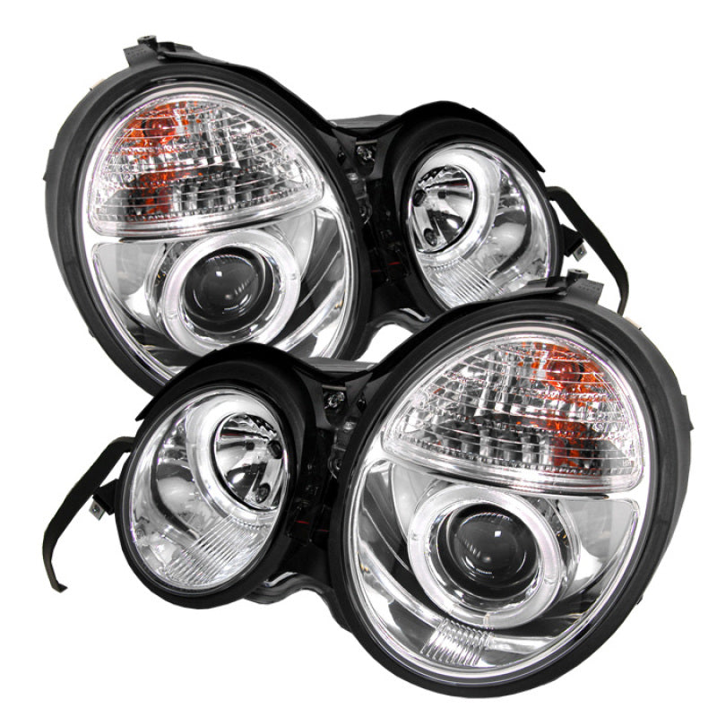 Spyder Mercedes Benz E-Class 95-99 Projector Headlights LED Halo Chrm PRO-YD-MBW21095-HL-C-SR1 Performance