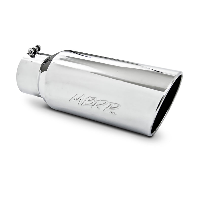 MBRP Universal Tip 7in O.D. Rolled End 5in inlet 18in length - T304 (SINGLE TIP)-SR1 Performance
