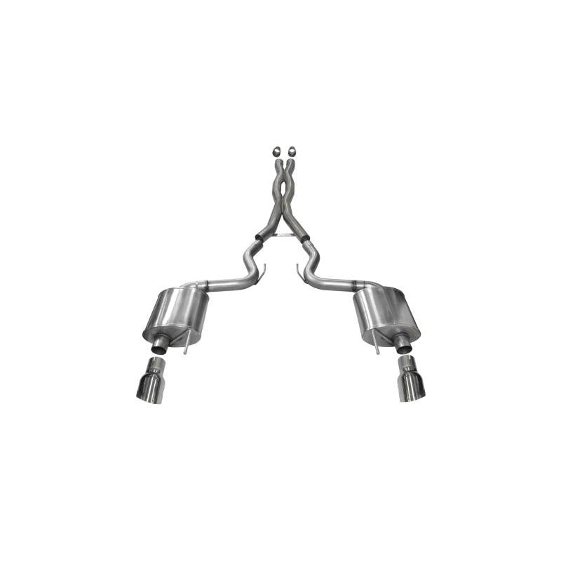 Corsa 2015-2017 Ford Mustang GT 5.0 3in Cat Back Exhaust Polish Dual Tips (Sport)-SR1 Performance