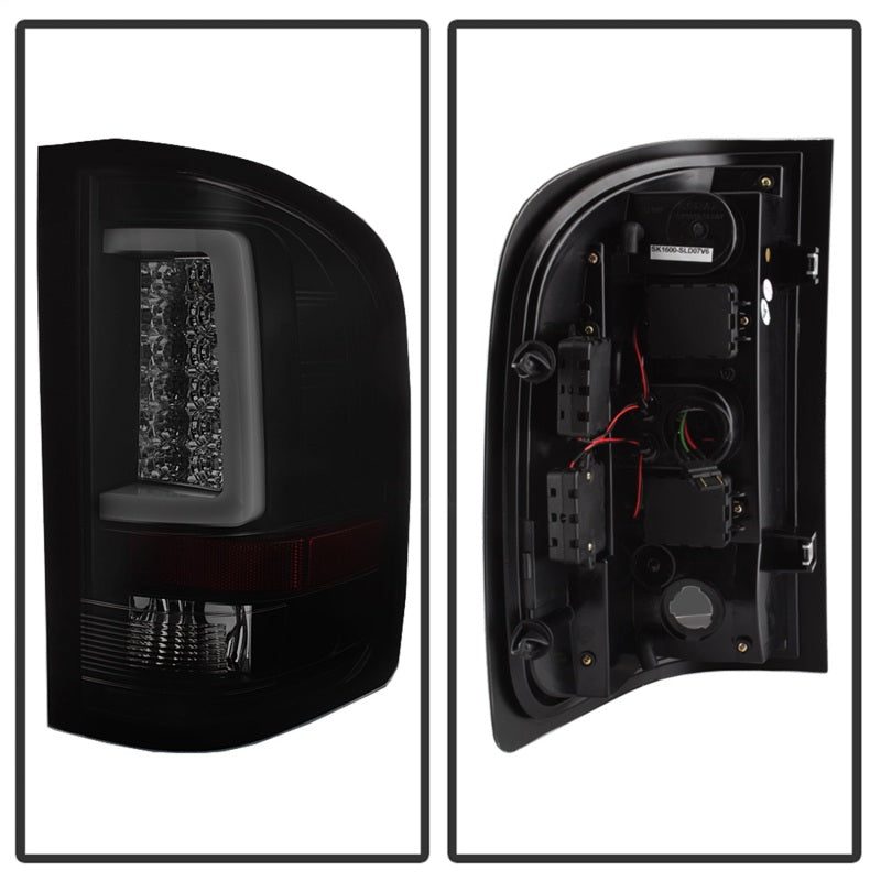 Spyder 07-13 Silverado (Will Not Work w/2010 921 Bulb)V3 Tail Lights Blk Smk ALT-YD-CS07V3-LBLED-BSM-SR1 Performance