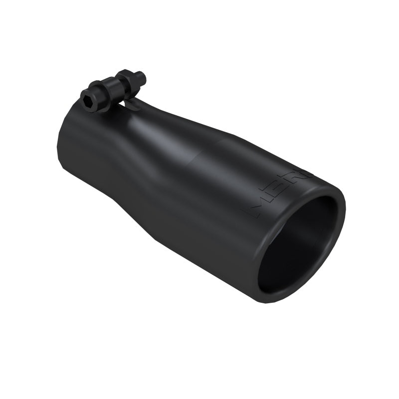 MBRP Universal Tip 2.5 O.D. Oval End 3.75 Inlet 10in length - Black Finish-SR1 Performance