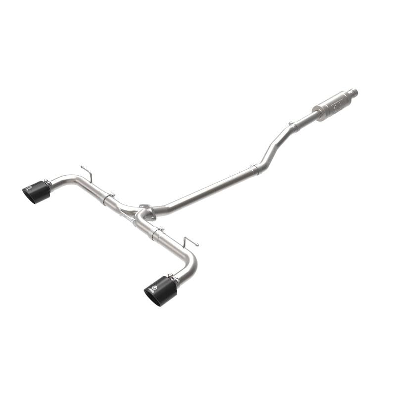 aFe Takeda 2-1/2in 304 SS Cat-Back Exhaust w/ Black Tips 14-18 Mazda 3 L4 2.0L/2.5L-SR1 Performance