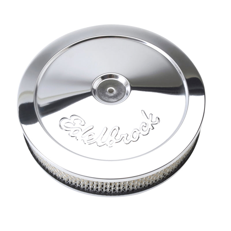 Edelbrock Air Cleaner Pro-Flo Series Round Steel Top Paper Element 10In Dia X 3 5In Chrome-SR1 Performance