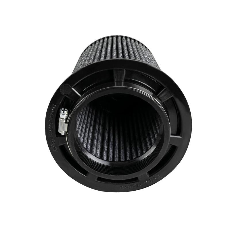 aFe MagnumFLOW Pro DRY S Replacement Air Filter 4in F x 6in B (mt2) x 4-1/2in T (Inv) x 7-1/2in H-SR1 Performance