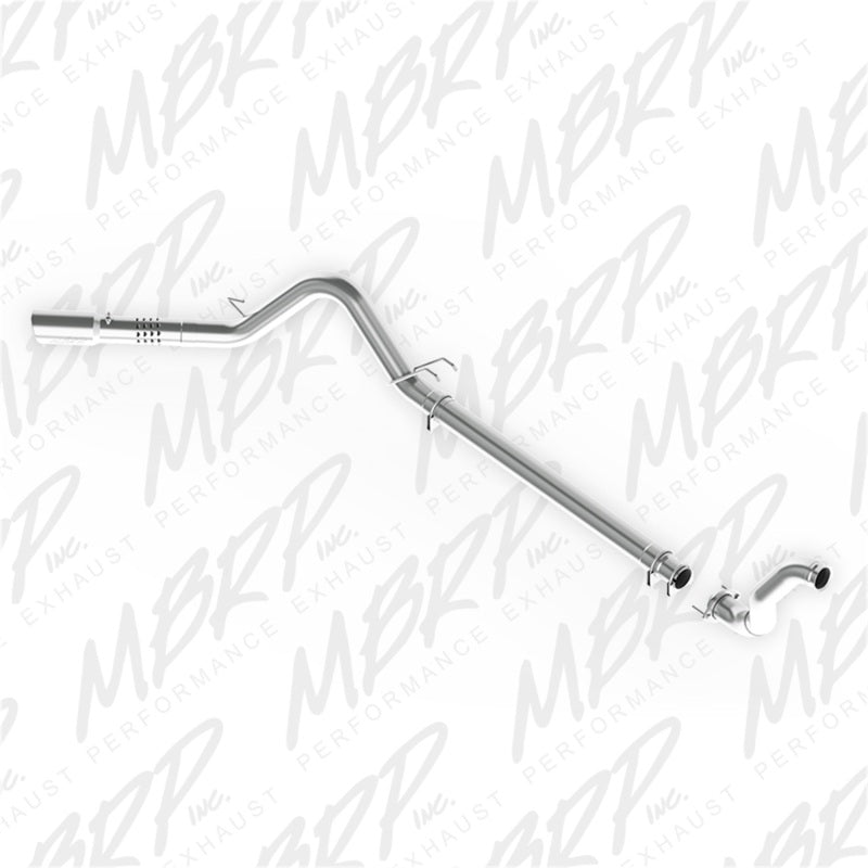 MBRP 08-10 Ford 6.4L F250/350/450 4 inch Filter Back Single Side Exit Aluminum and Down Pipe-SR1 Performance