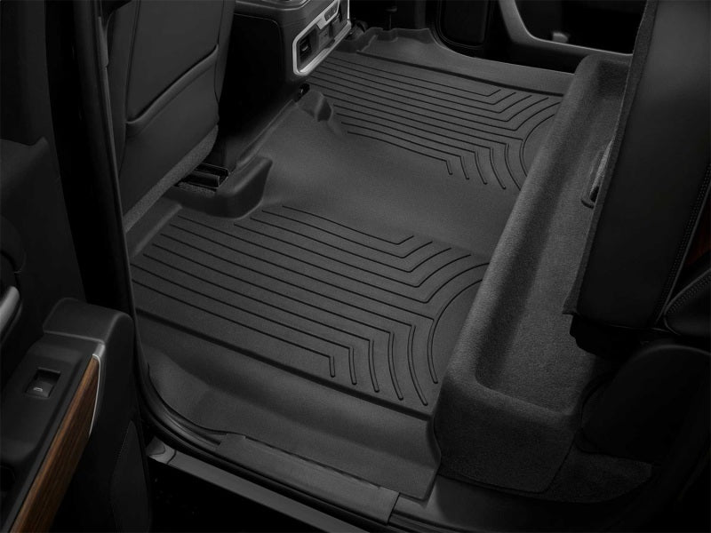 WeatherTech FloorLiner HP for Chevy Silverado Double Cab - Custom Fit Rear Floor Protection in Black