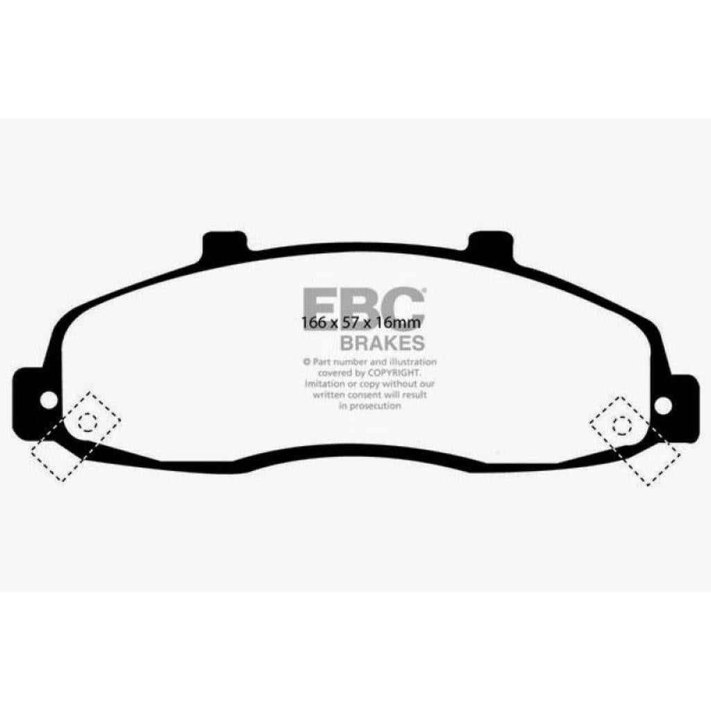 EBC Greenstuff 6000 Series Rear Brake Pads for Ford F-150 and Lincoln Blackwood