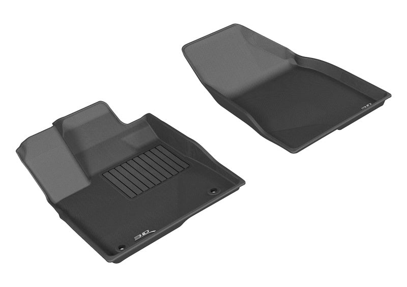 3D MAXpider 2014-2019 Toyota Highlander Kagu 1st Row Floormat - Black-SR1 Performance