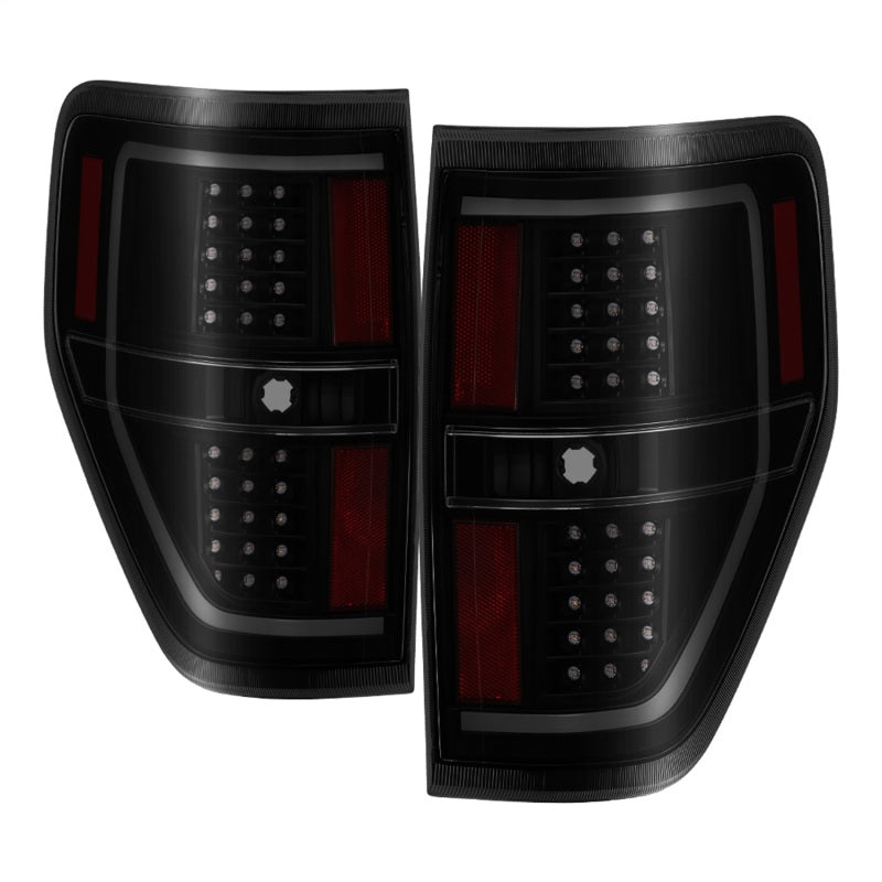 xTune 09-14 Ford F-150 Light Bar LED Tail Lights - Black Smoke (ALT-JH-FF15009-LBLED-BSM)-SR1 Performance