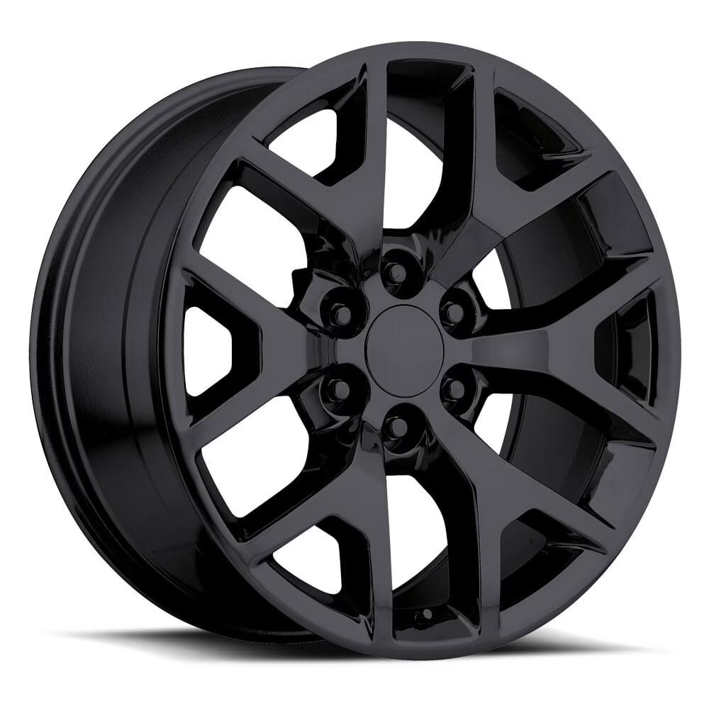 22X9 6X5.5 +31 HB 78.1 2014 SIERRA 744 GLOSS BLACK WITH CAP-SR1 Performance