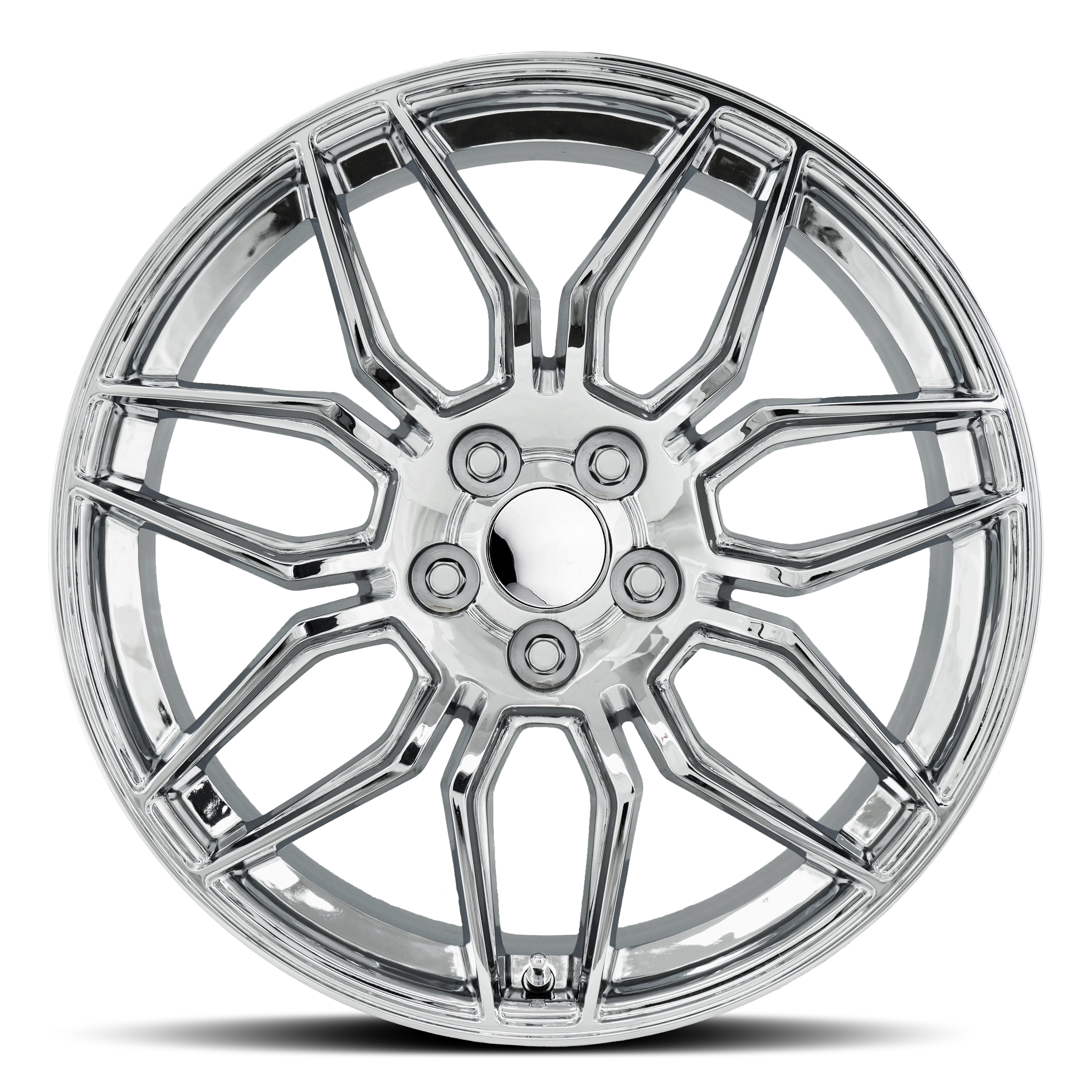 FR 401 – C8 ZO6 CORVETTE REPLICA WHEELS-Chrome 20x12 5x4.75 + 59 HB 70.3