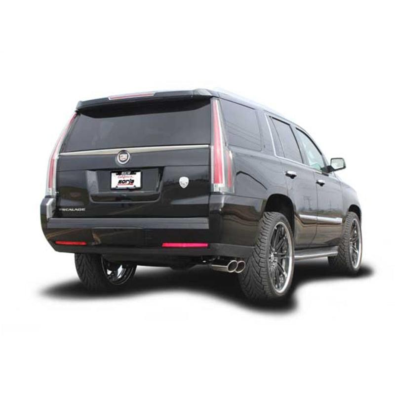 Borla 15-16 Cadillac Escalade ESV 6.2L Auto Trans Dual Round Rolled Truck Side Exit Catback Exhaust-SR1 Performance