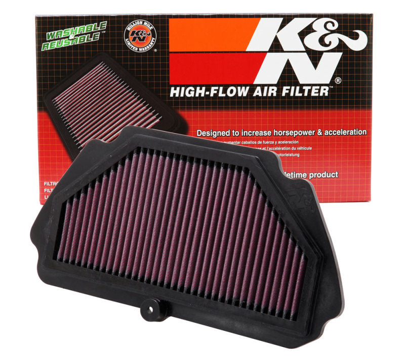 K&N Replacement Air FIlter 09-12 Kawasaki ZX6R Ninja 600 / 09-10 ZX6R Ninja Monster Energy 600-SR1 Performance