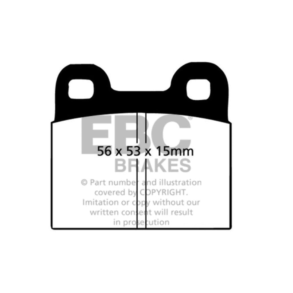 EBC Greenstuff 2000 Series Sport Front Brake Pads for Saab 900 and Volkswagen Beetle 1.3 (1300)