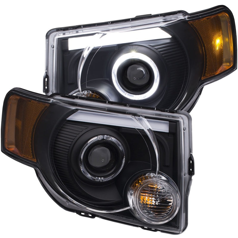 ANZO 2008-2012 Ford Escape Projector Headlights w/ Halo Black-SR1 Performance