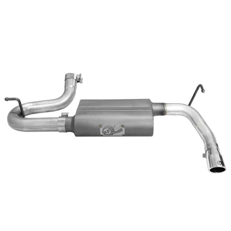 aFe Scorpion 2-1/2in Alum Steel Axle-Back Exhaust w/Polished Tip 07-18 Jeep Wrangler JK V6-3.6/3.8L-SR1 Performance