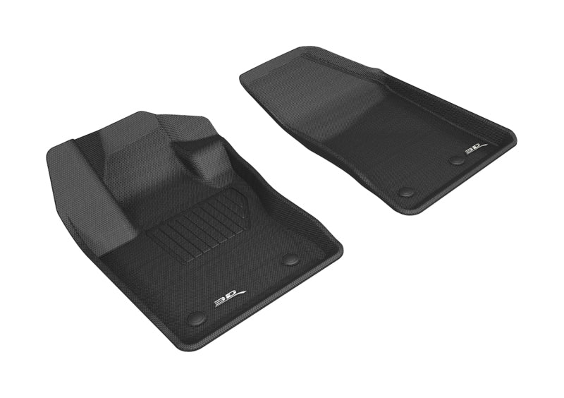 3D MAXpider 2017-2020 Jeep Compass Kagu 1st Row Floormat - Black-SR1 Performance